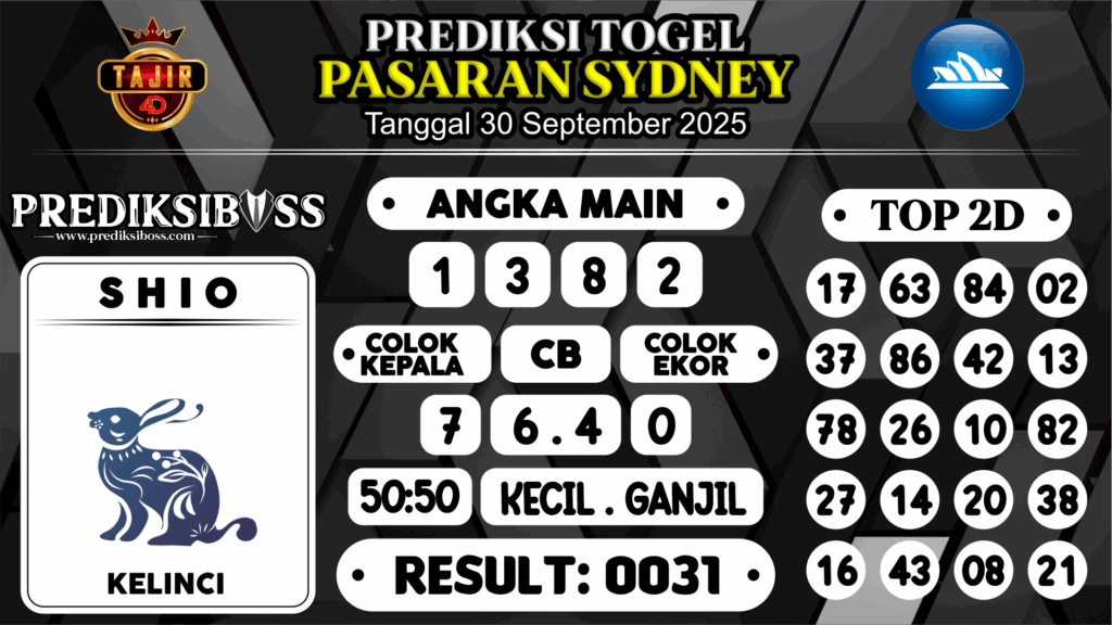 https://prediksibossmbg.com/prediksi-boss-togel-sidney-selasa-30-september-2025/