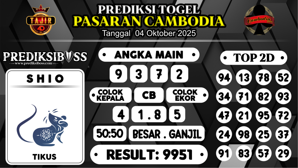https://prediksibossmbg.com/prediksi-boss-togel-cambodia-sabtu-04-oktober-2025/